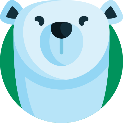 Polar Bear Detailed Flat Circular Flat Icon