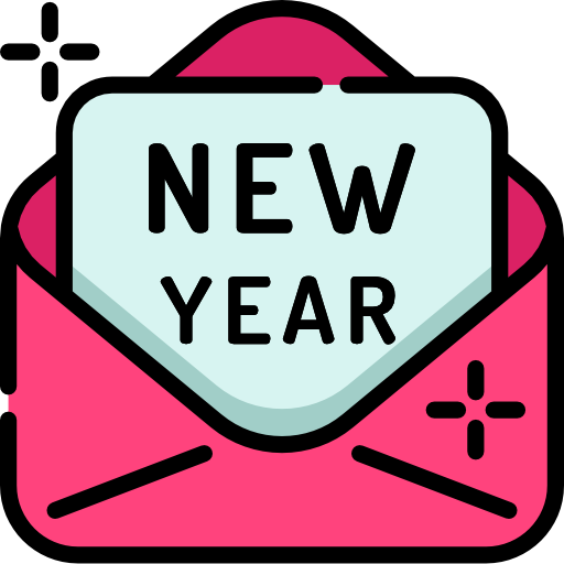 tarjeta de año nuevo icono gratis