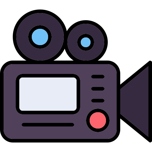 camara de cine icono gratis