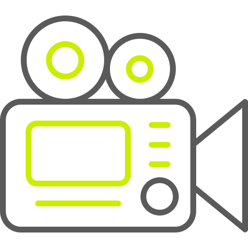 camara de cine icono gratis