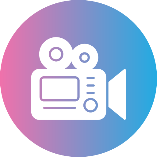 camara de cine icono gratis