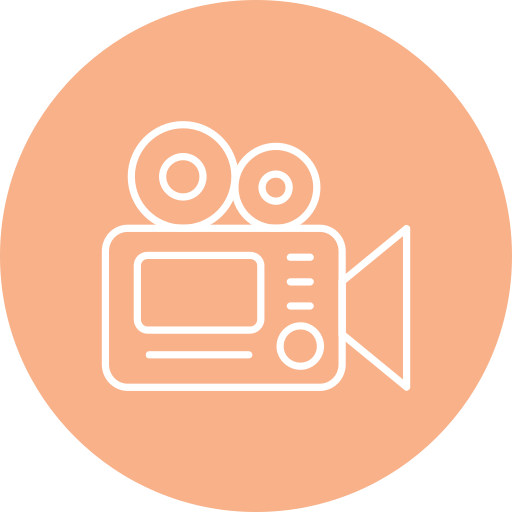 camara de cine icono gratis