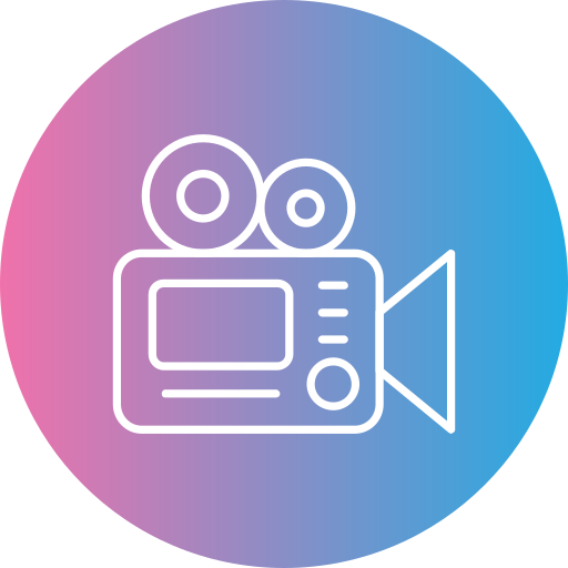 camara de cine icono gratis