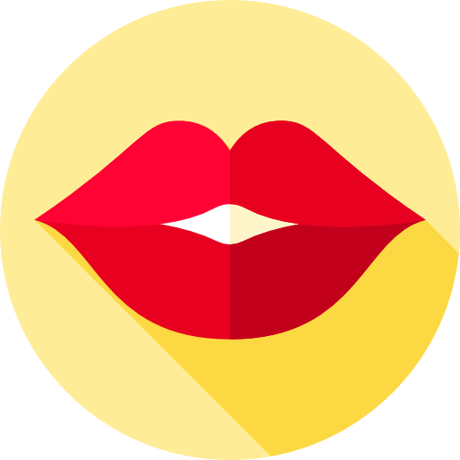 Kiss Flat Circular Flat icon