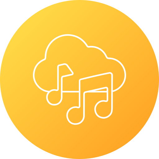 música en la nube icono gratis