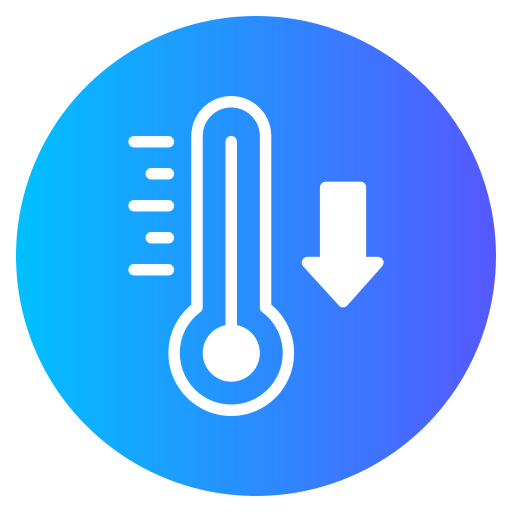 baja temperatura icono gratis