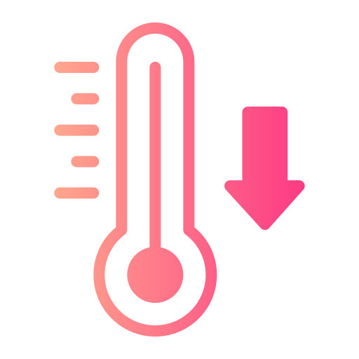 baja temperatura icono gratis