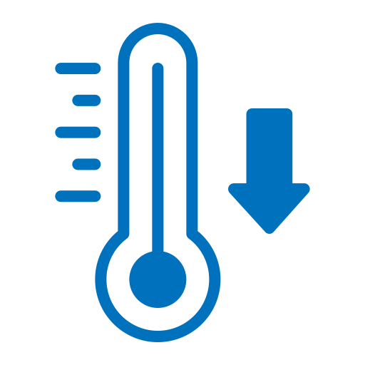 baja temperatura icono gratis