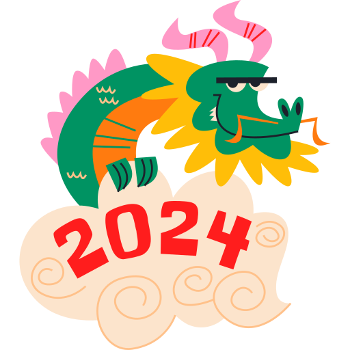 año del dragón gratis sticker