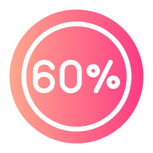 60 por cento grátis ícone