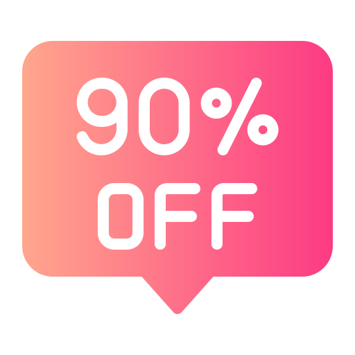 90 pour cent Icône gratuit