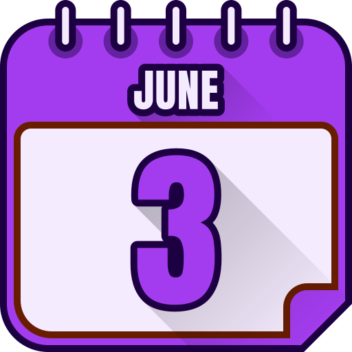 3 de junio icono gratis