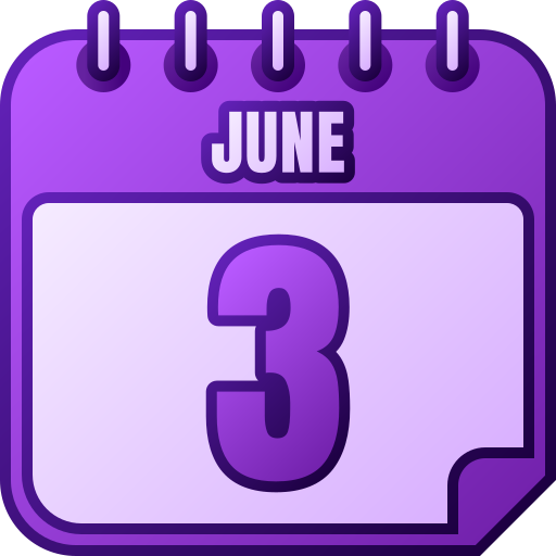 3 de junio icono gratis