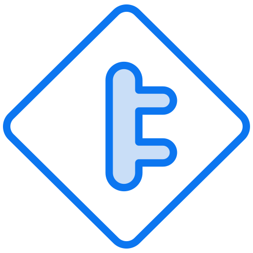 Side road right free icon