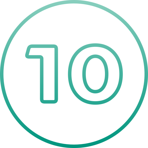 numéro 10 Icône gratuit numéro 10 Icône gratuit