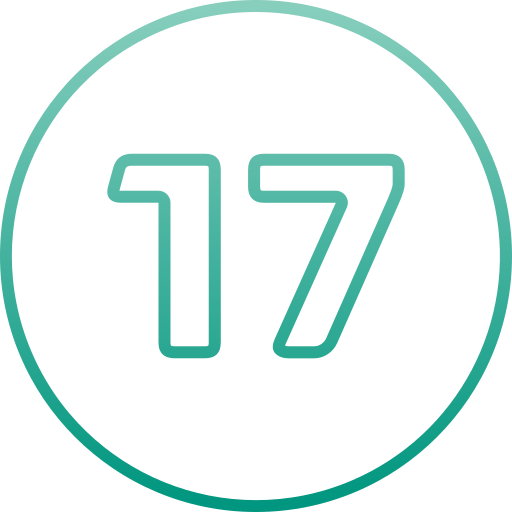 numéro 17 Icône gratuit numéro 17 Icône gratuit