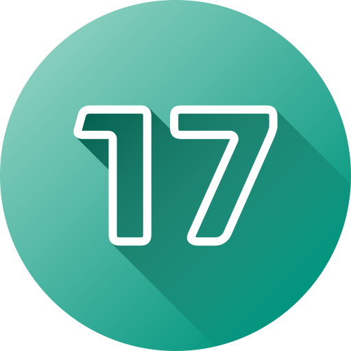 número 17 grátis ícone número 17 grátis ícone