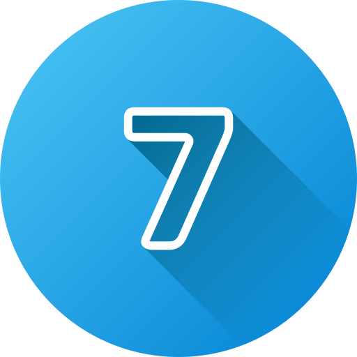 numero 7 icono gratis