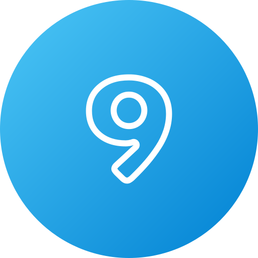 nummer 9 kostenlos Icon nummer 9 kostenlos Icon