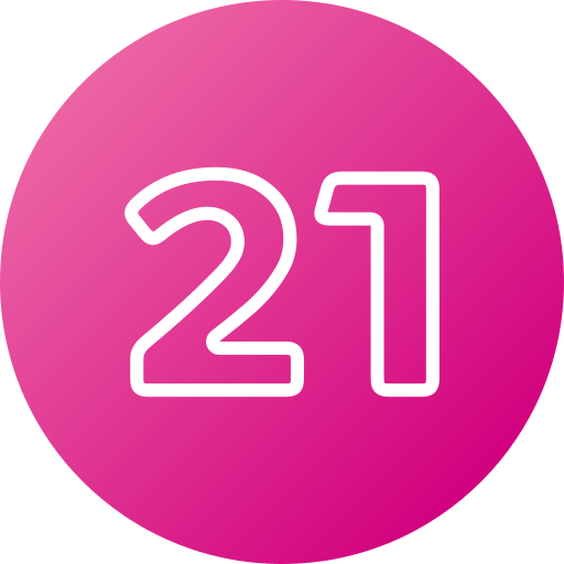 numéro 21 Icône gratuit numéro 21 Icône gratuit