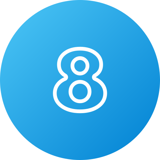 numero 8 icono gratis