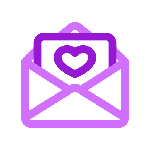 carta de amor icono gratis