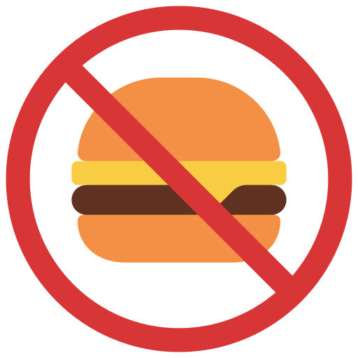 pas de malbouffe Icône gratuit