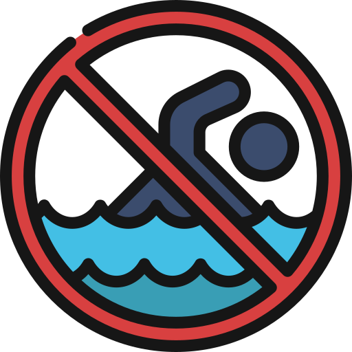 No swimming - Free signaling icons