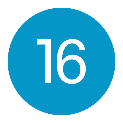 Number 16 free icon