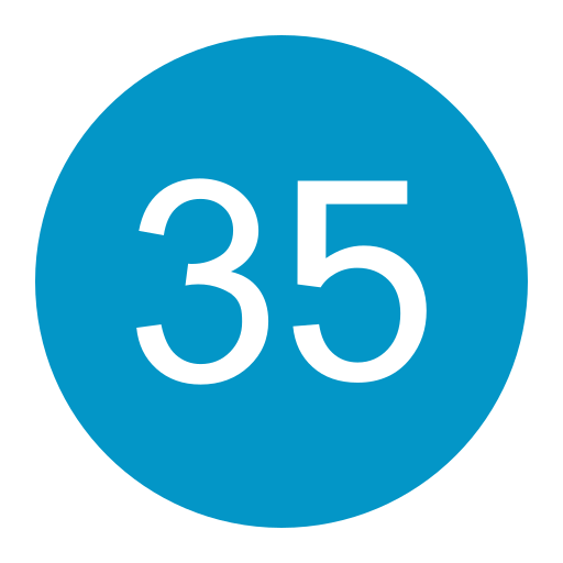 treinta y cinco icono gratis