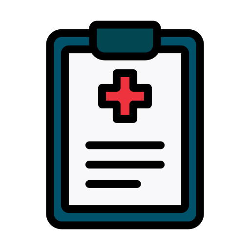 informe médico icono gratis