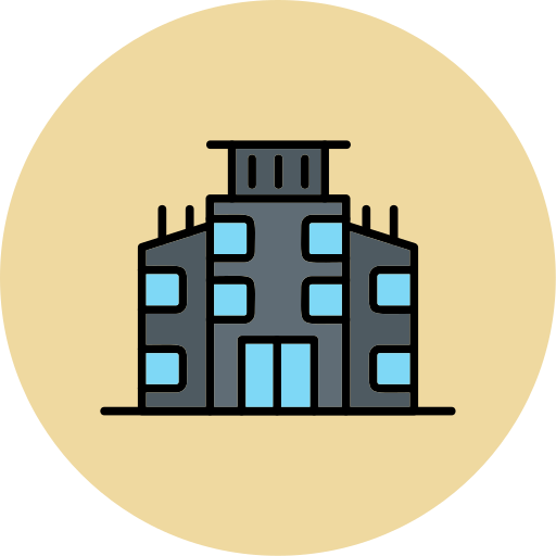 Офисное здание бесплатно иконка