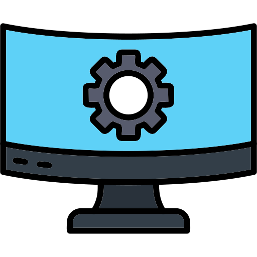 configuración de la computadora icono gratis
