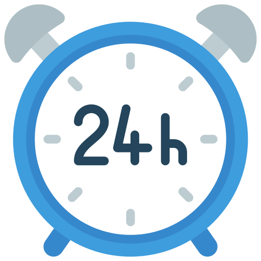 reloj de 24 horas icono gratis