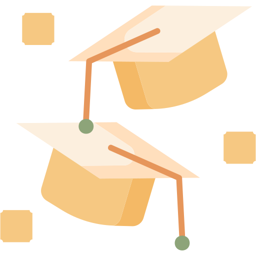 Graduation cap Generic color fill icon