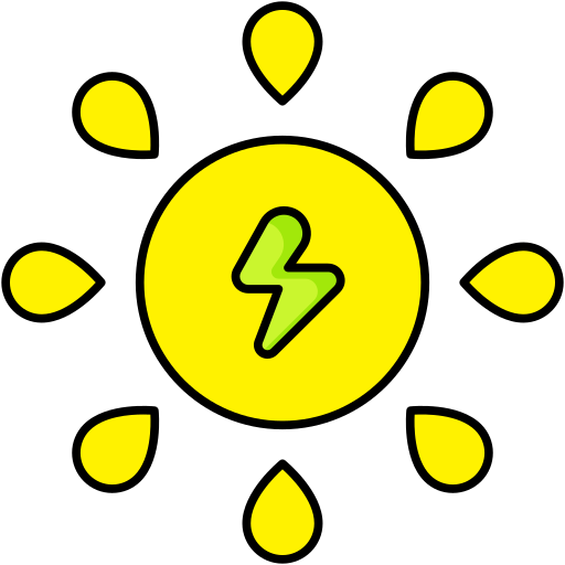 energía solar icono gratis