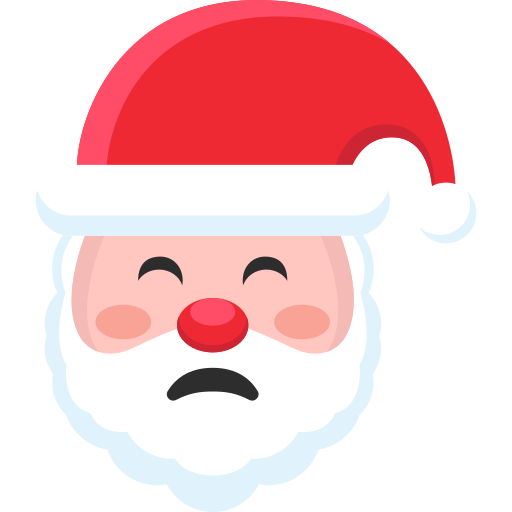 cara de papá noel icono gratis