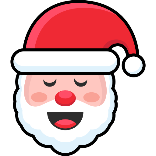 cara de papá noel icono gratis