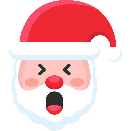 cara de papá noel icono gratis