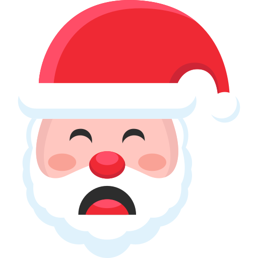 cara de papá noel icono gratis