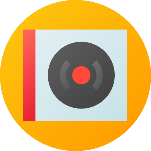 Vinyl Flat Circular Gradient icon