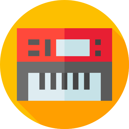 teclado de piano icono gratis