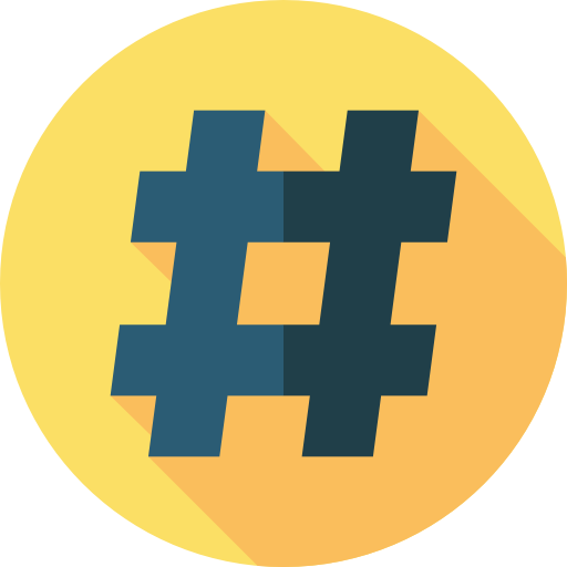 Hashtag - Free social icons