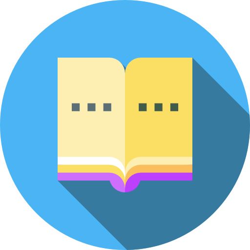 Open book Flat Circular Flat icon