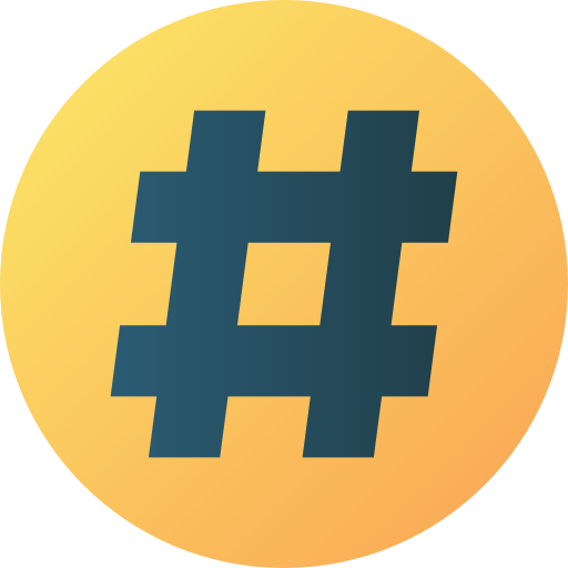 Hashtag - Free social icons