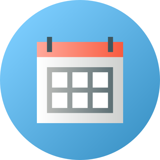 Calendar Flat Circular Gradient icon