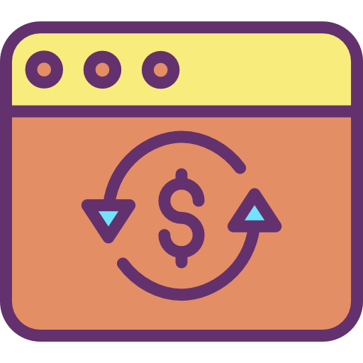 pago en línea icono gratis