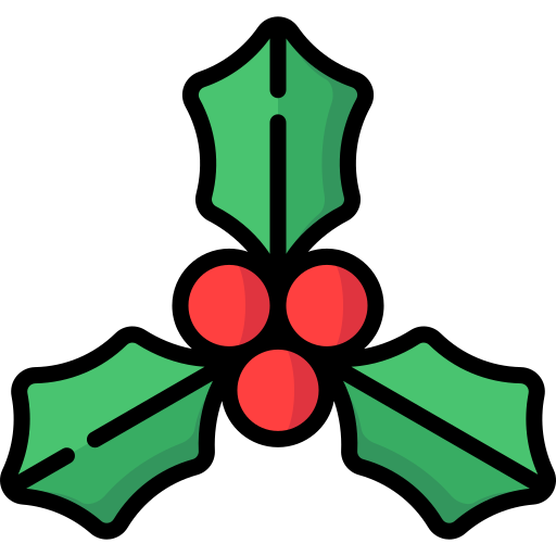 houx de noël Icône gratuit