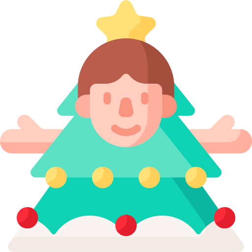 disfraz de arbol de navidad icono gratis