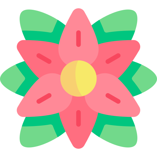 flor de pascua icono gratis